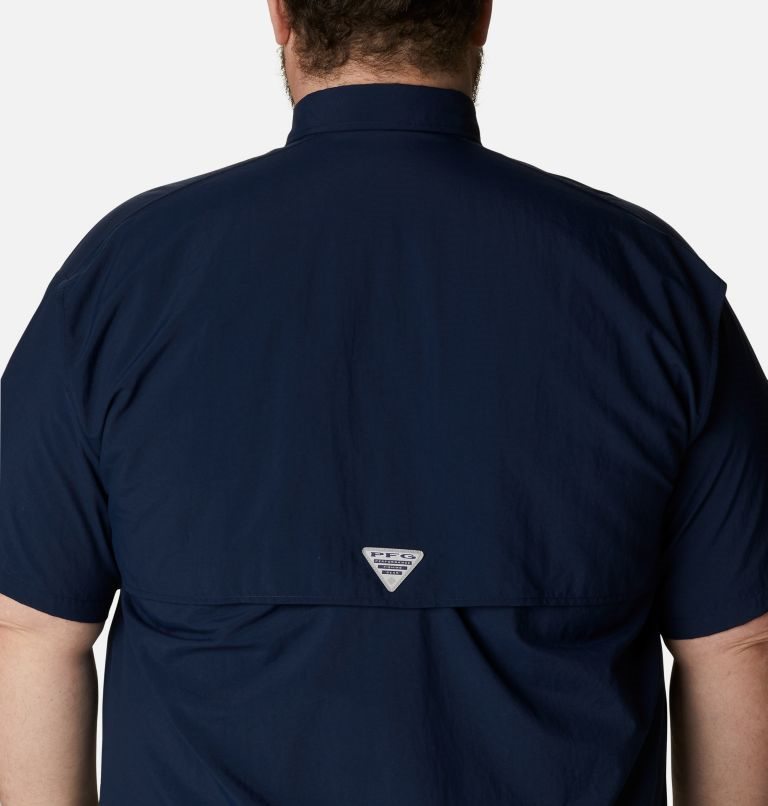 Men's Columbia PFG Bahama II Short Sleeve Shirts Navy | Plus Size CA-O18A5